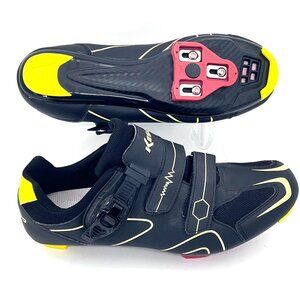 Kescoo Cycling Shoes Mens US 12 EU 46 Black & Yellow Road Bike Cleats Compatible